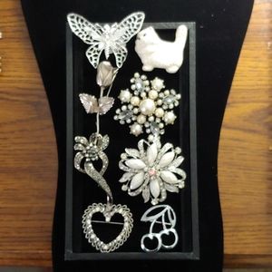 Lot vintage & vintage inspired pins brooches